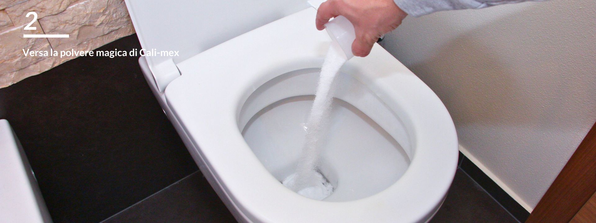 Introduci la quantità necessaria di Cali-mex utilizzando il dosatore in dotazione